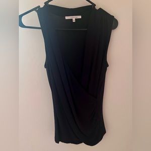41 Hawthorn Sleeveless Navy Faux Wrap Top